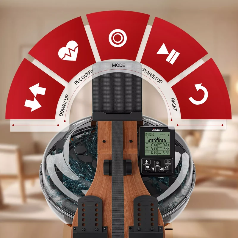 JOROTO MR380 Water Rower – vergrößerter 28L-Tank & FSC-zertifiziertes Hartholz