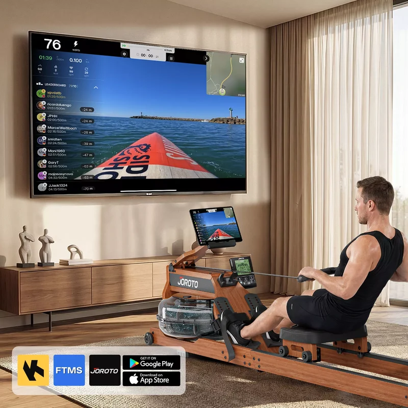 JOROTO MR380 Water Rower – vergrößerter 28L-Tank & FSC-zertifiziertes Hartholz