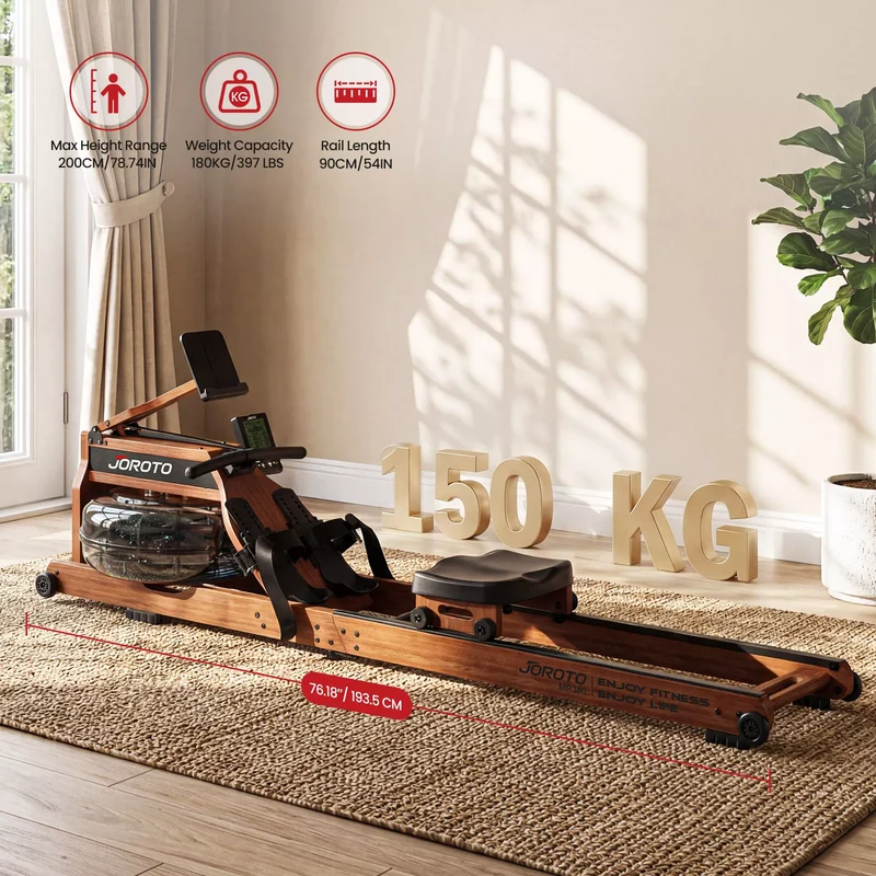 JOROTO MR380 Water Rower – vergrößerter 28L-Tank & FSC-zertifiziertes Hartholz