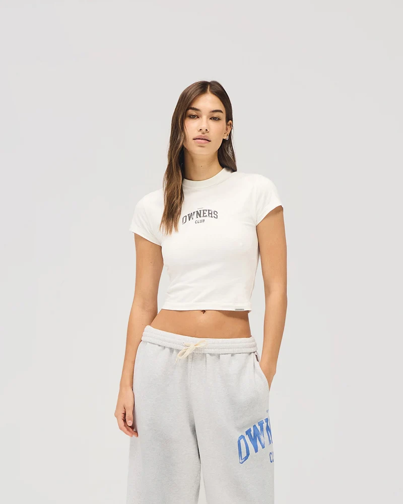 Represent Owners Club Baby Tee - Flat White