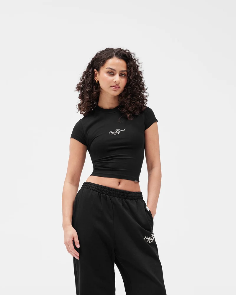 EngLAnd Baby Tee - Jet Black