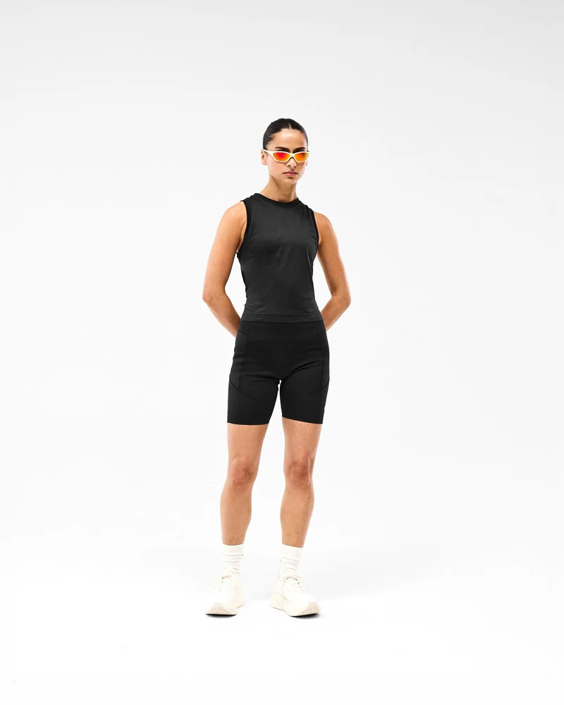 247 Ease Seamless Loose Fit Tank - Black