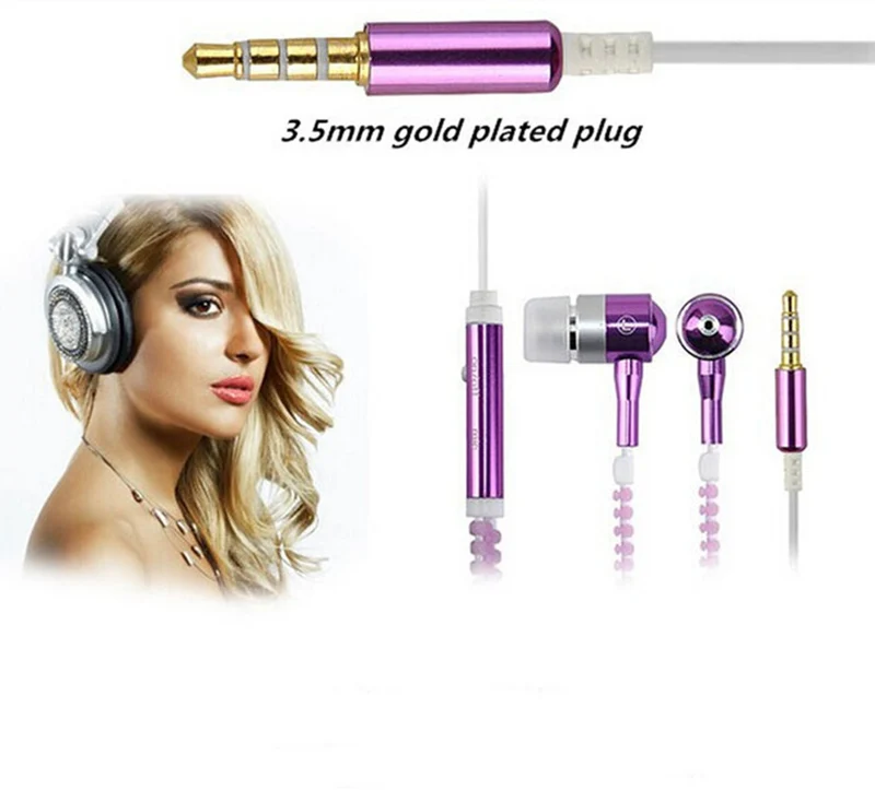 Glow In The Dark Zipper Mic Earphones