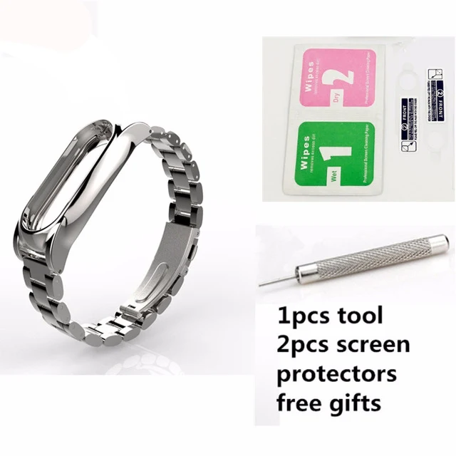 Removable Silver Link Strap Wristband
