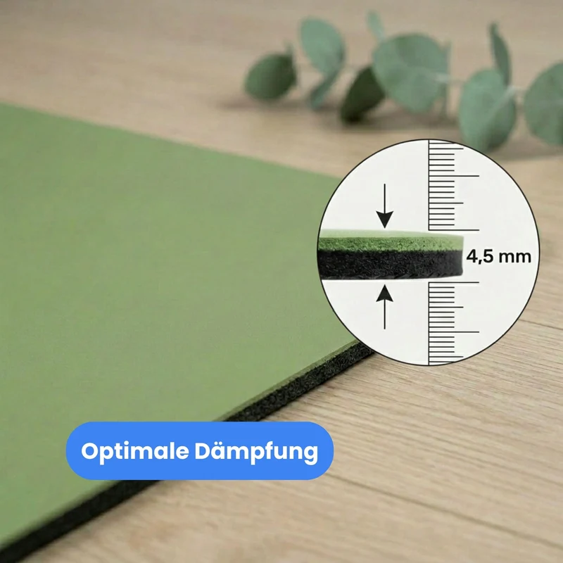Yogamatte - PUREFLOW PRO | Naturkautschuk & PU-Leder | 4,5 mm