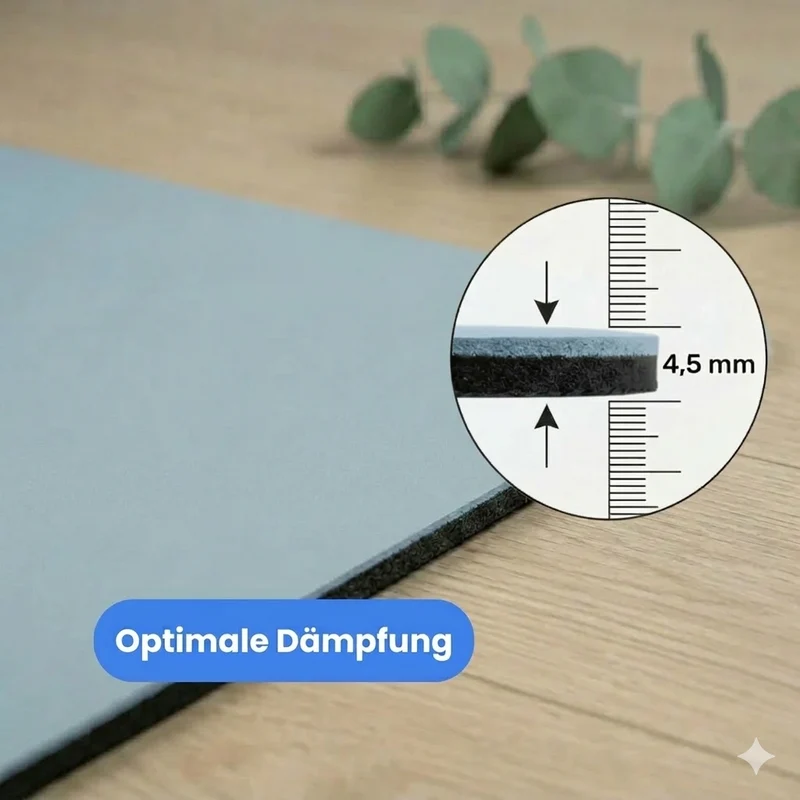 Yogamatte - PUREFLOW PRO | Naturkautschuk & PU-Leder | 4,5 mm