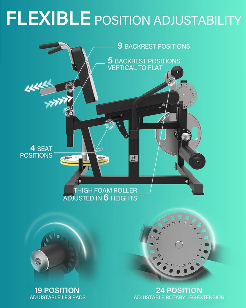 HVO Beinstrecker & Beinbeuger Maschine - Professionelles Beintrainingsgerät für Zuhause