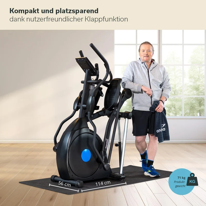Skandika CardioCross Carbon Champ Elliptical Trainer | 54 lbs Flywheel
