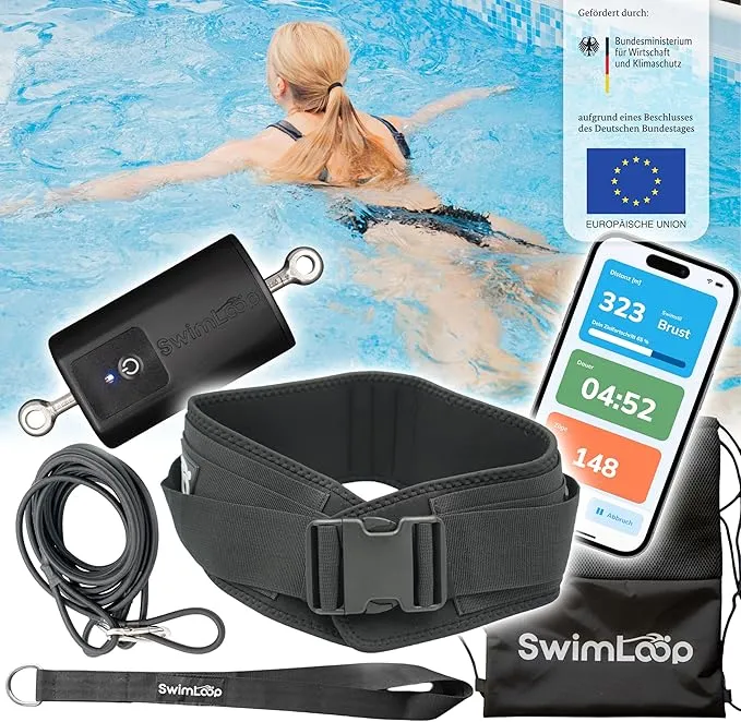 SwimLoop Bundle: Aktivitätstracker + Schwimmgurt, Heimtrainer für Widerstandstraining