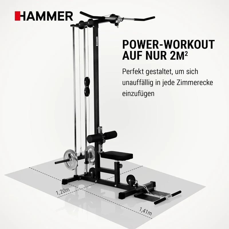 Finnlo Multi Lat Tower Zugstation – Rückentrainer, Armtrainer, Bauchmuskeltrainer