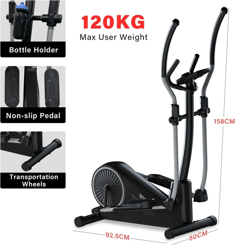 TODO 2-in-1 Crosstrainer für Zuhause mit App & LCD Monitor