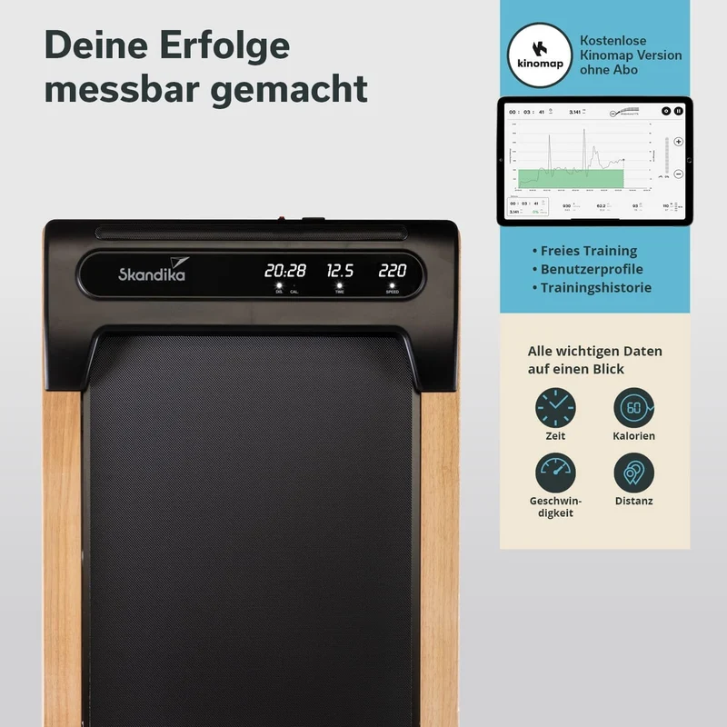 Skandika Nordik Walking Pad: Laufband für Home Fitness & Büro, mit Steigung