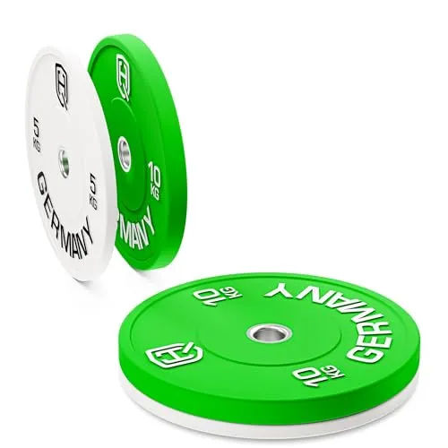 HQ Germany Premium Bumper Plates: 50mm Hantelscheiben Set