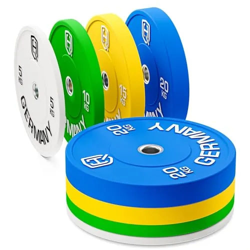 HQ Germany Premium Bumper Plates: 50mm Hantelscheiben Set