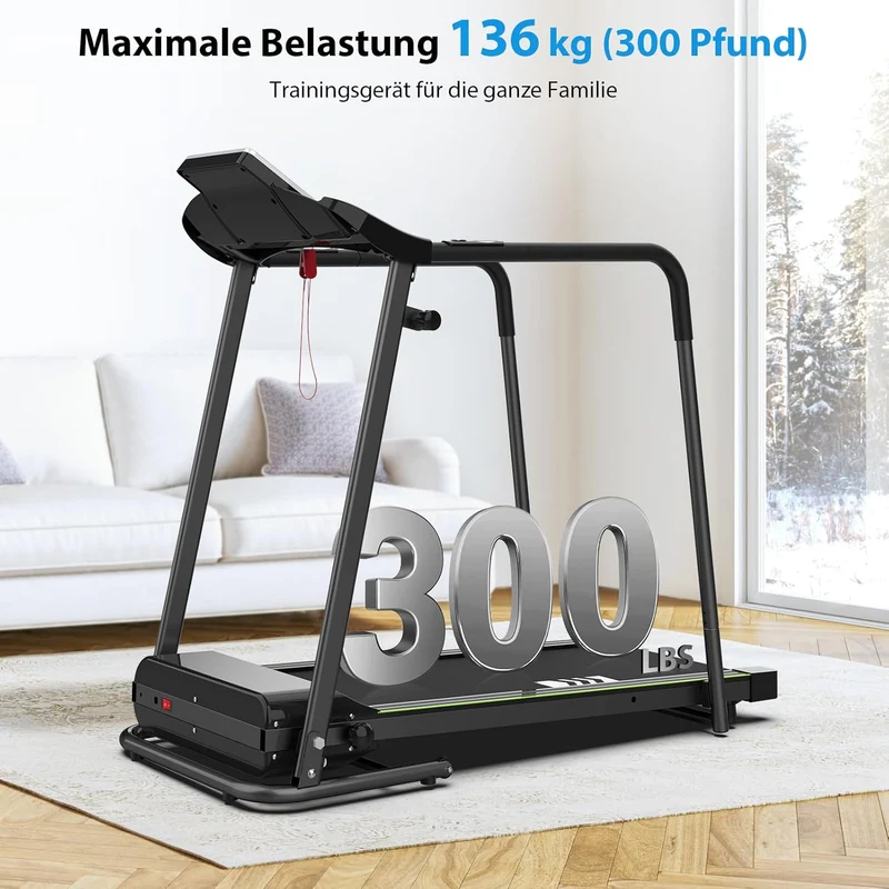 CIIHI Senioren Laufband: Heimtrainer mit extra langen Handläufen für Senioren