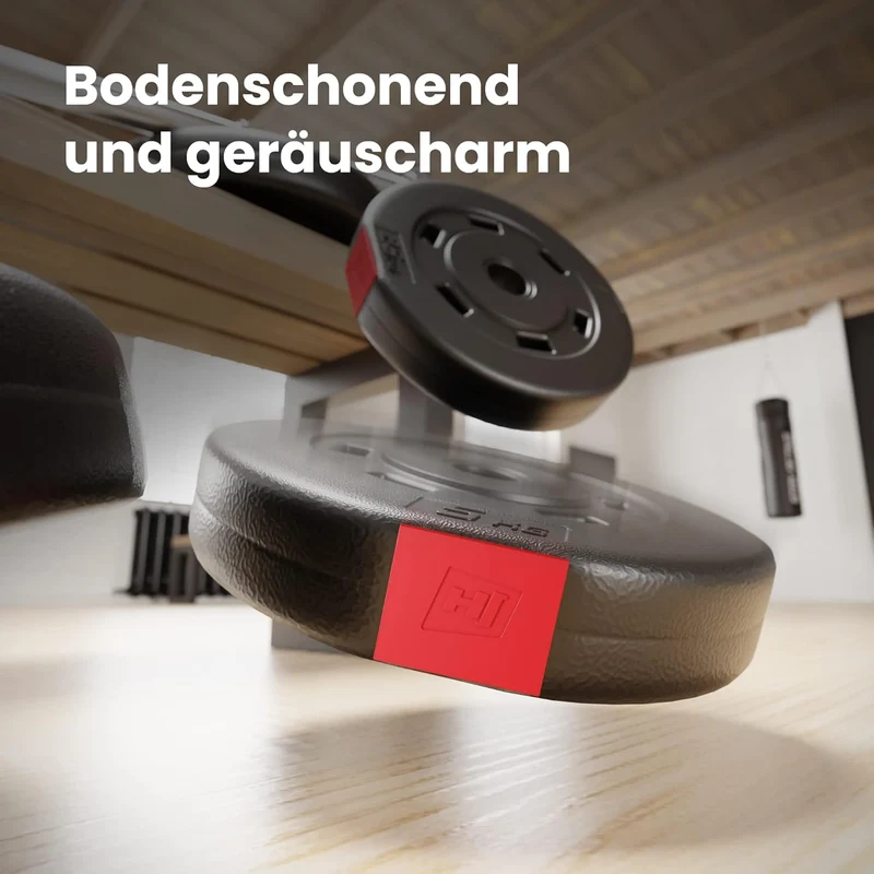 Hop-Sport Hantelbank: Multifunktional mit Latzug, verstellbarer Schrägbank & Hantelset