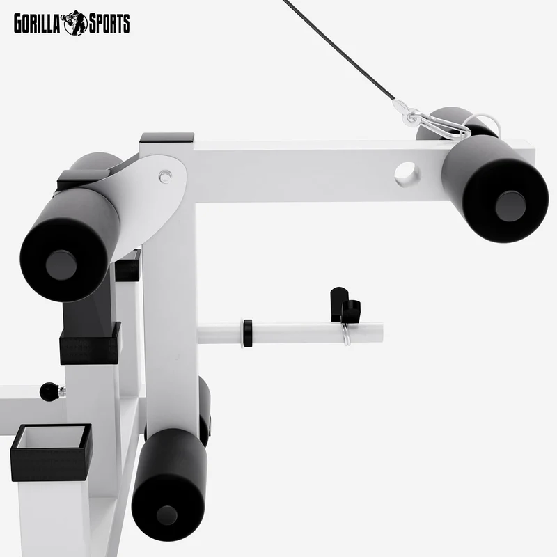 Gorilla Sports Hantelbank mit Gewichten, 170 cm Stange und Hantelset