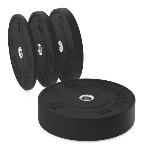 HQ Germany 50mm Vollgummi Bumper Plates - Gewichtsscheiben Set für Training