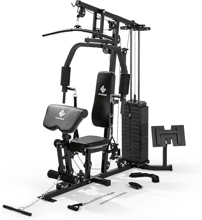 FitEngine Kraftstation: Komplettes Home Gym mit 67 kg Gewichten
