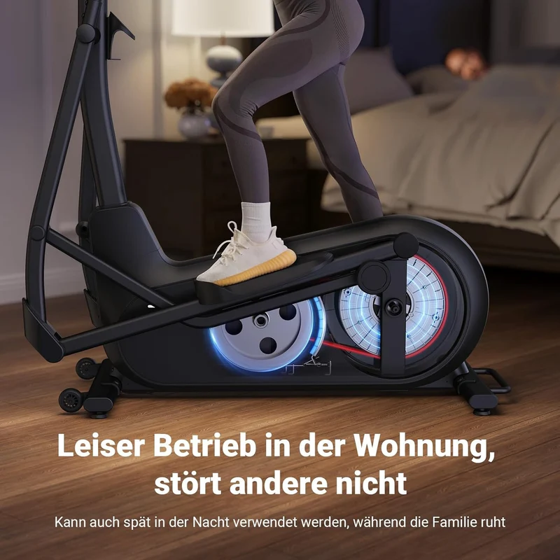 MERACH Heimtrainer Crosstrainer: Leise, Magnetisch, App, 8 Stufen, 160KG Kapazität