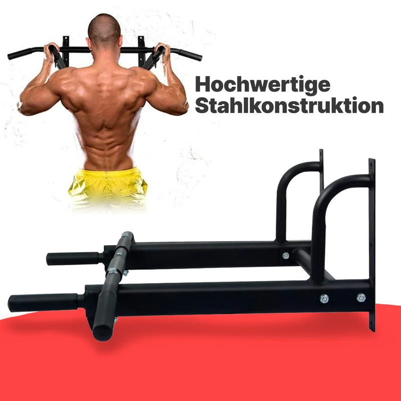 Klimmzugstange Wandmontage, für multifunktionales Training, Befestigungsanker aus Edelstahl