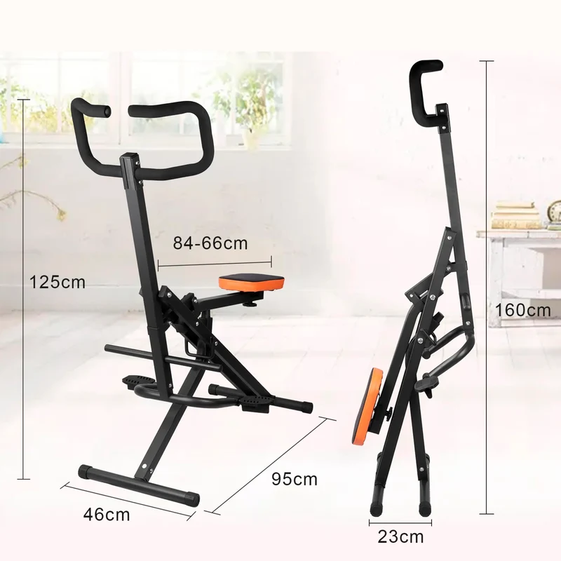 Crunch Fitness-Heimtrainer, Bauchtrainer zusammenklappbar, ergonomischer Griff