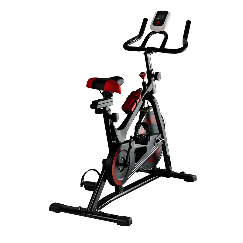 Heimtrainer Speed-Bike Fahrrad, ergonomisches Design, mit LCD-Multifunktionsdisplay und Handyhalterung, Gel-Sattel