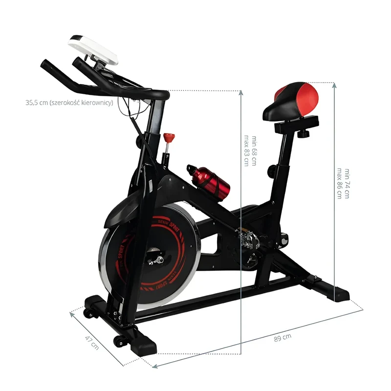 Heimtrainer Speed-Bike Fahrrad, ergonomisches Design, mit LCD-Multifunktionsdisplay und Handyhalterung, Gel-Sattel