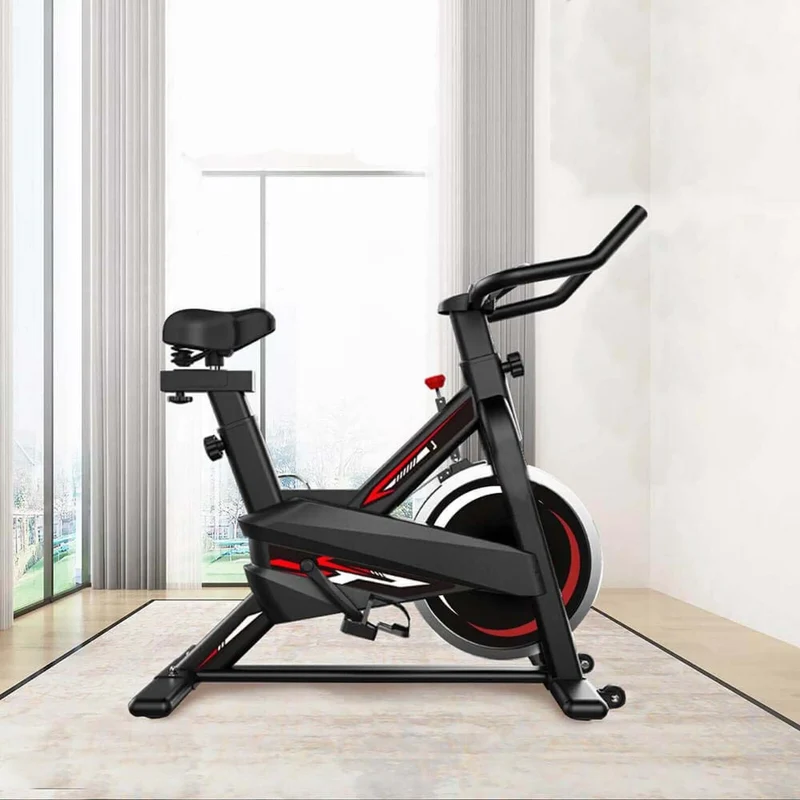 Heimtrainer Fahrrad, mit LCD-Multifunktionsdisplay, 6 Kg Schwungrad, innovatives Design