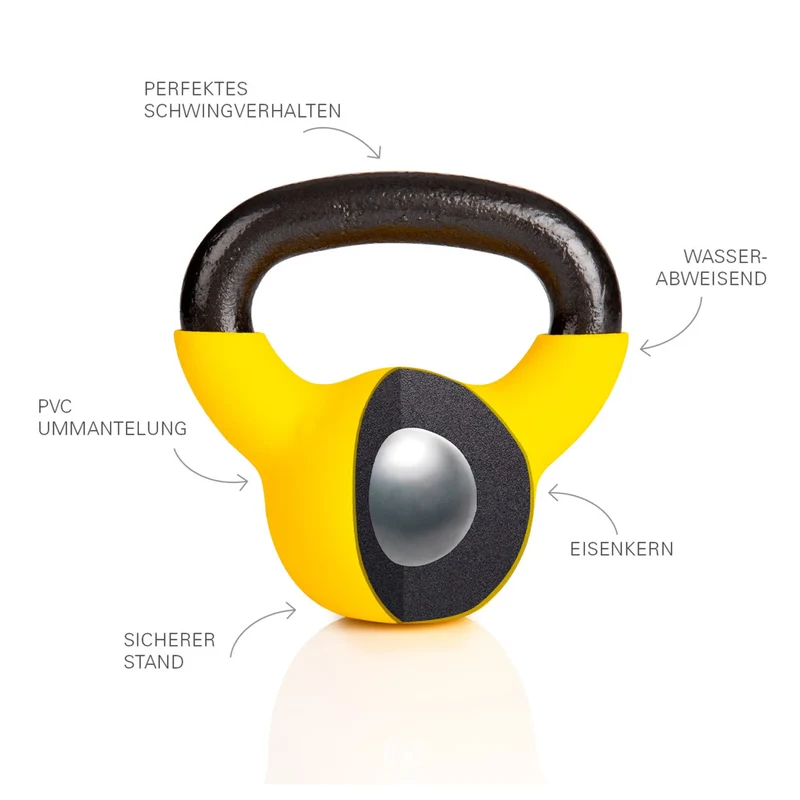 Kettlebell, Gusseisen, verschiedene Gewichtsklassen, 4-32 Kg, multifunktionales Trainingszubehör