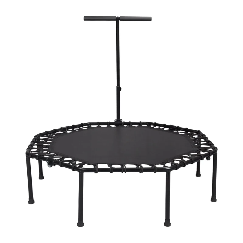 Deluxe Fitness Trampolin mit Griff, 3-stufig höhenverstellbar, Schaumstoff ummantelt