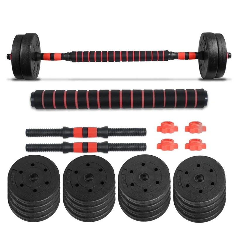 Profi Hantel-Set Multifunktional, 15Kg-20Kg-25Kg-30Kg, ergonomische Griffe für perfektes Griffgefühl, sichere und einfache Verschraubung