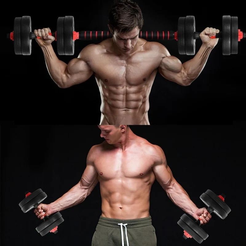 Profi Hantel-Set Multifunktional, 15Kg-20Kg-25Kg-30Kg, ergonomische Griffe für perfektes Griffgefühl, sichere und einfache Verschraubung