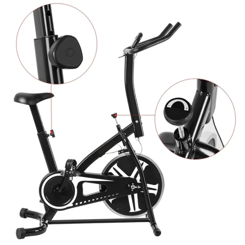 Heimtrainer Fahrrad, Sitz höhenverstellbar, mit Multifunktionsdisplay, mit Handyhalterung