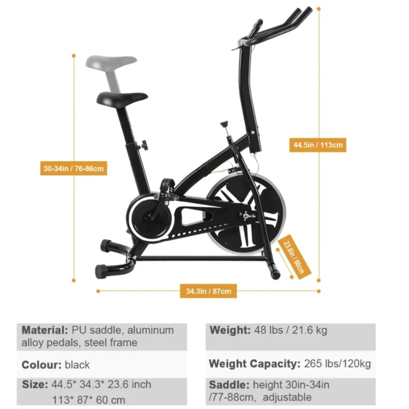 Heimtrainer Fahrrad, Sitz höhenverstellbar, mit Multifunktionsdisplay, mit Handyhalterung