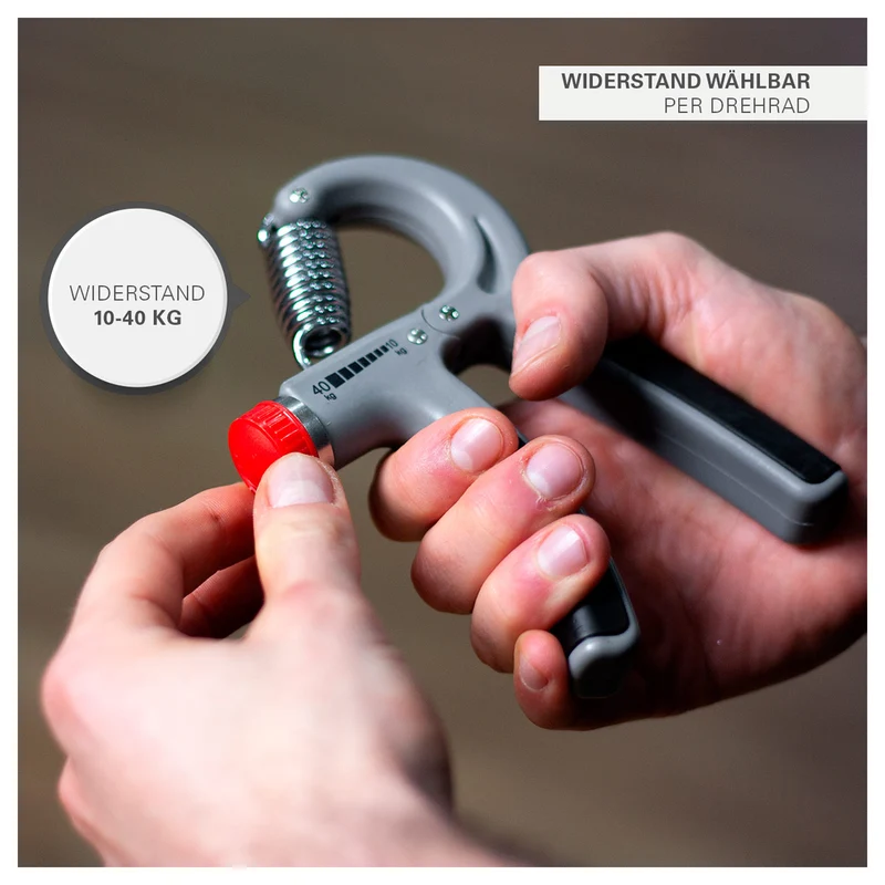 Unterarmtrainer, Handtrainer – einstellbarer Widerstand bis 40 kg, ergonomischer & rutschfest