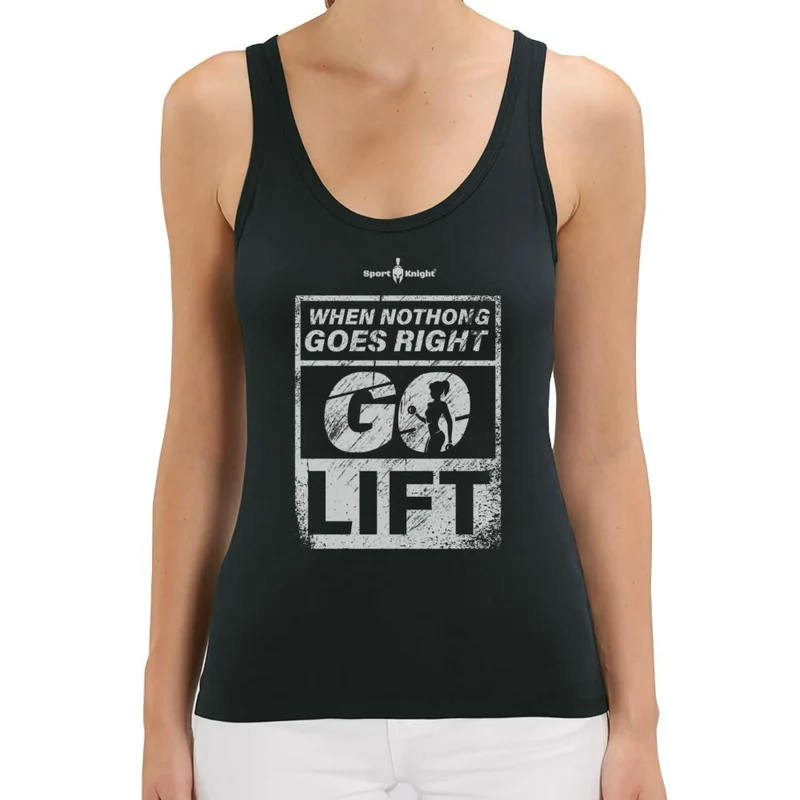 Sport-Knight® Damen Fitness Tanktop "When Nothing Goes Right Go Lift"