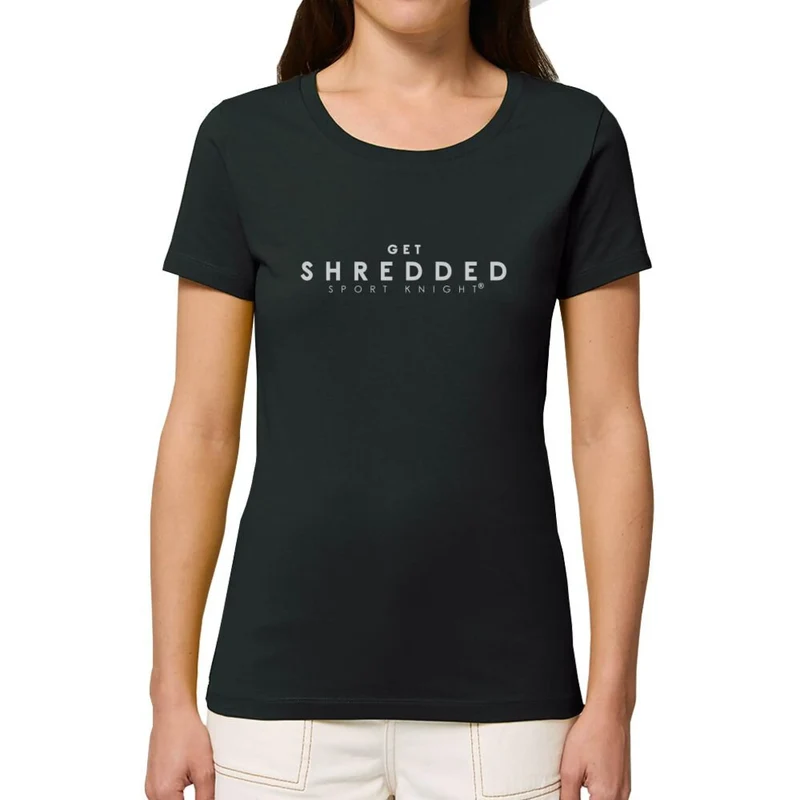 Sport-Knight® Damen Fitness T-Shirt Organisch "Get Shredded" Premium