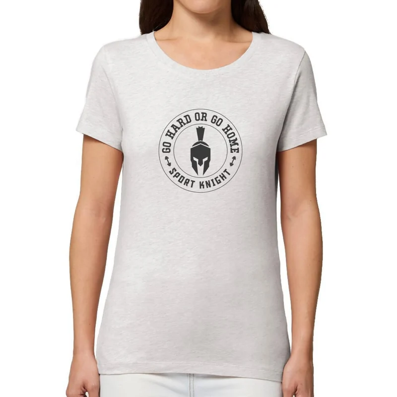 Sport-Knight® Damen Fitness T-Shirt "Go Hard or Go Home" Organisch Premium