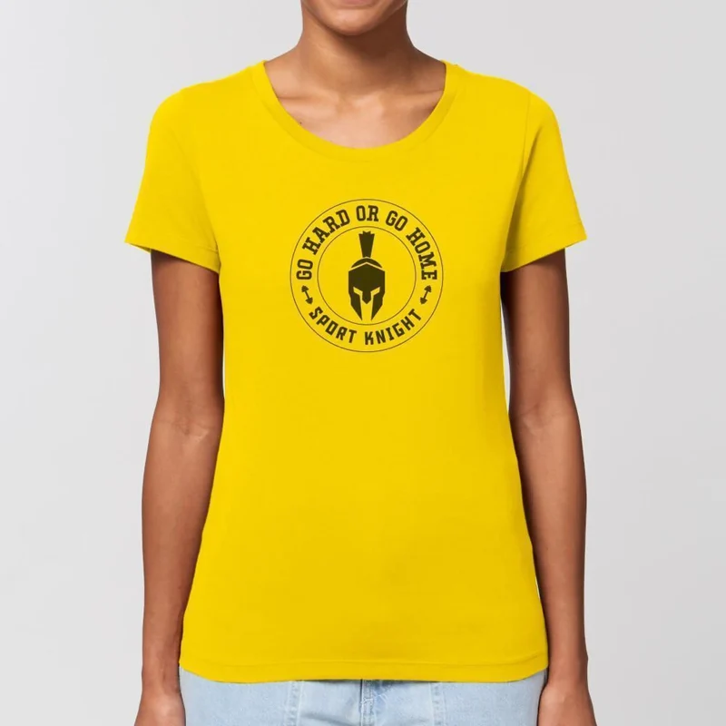 Sport-Knight® Damen Fitness T-Shirt "Go Hard or Go Home" Organisch Premium