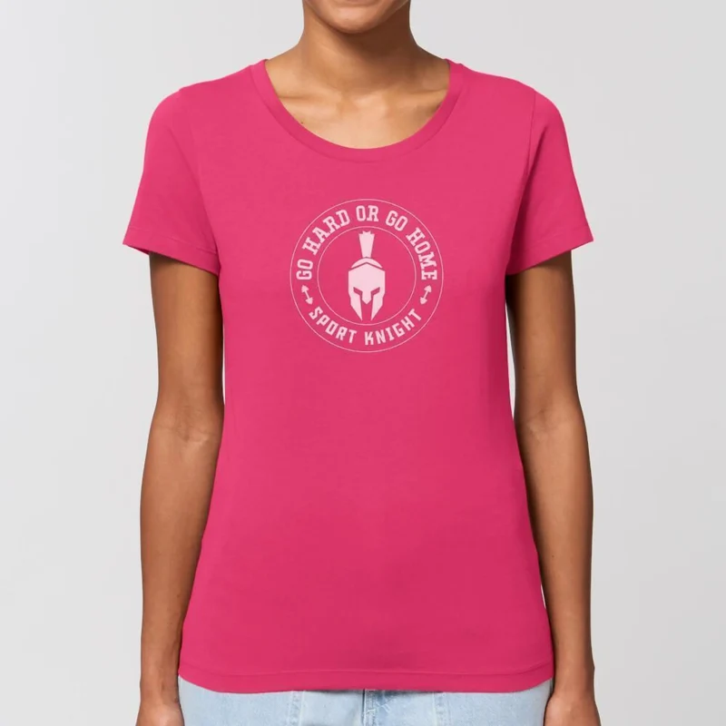 Sport-Knight® Damen Fitness T-Shirt "Go Hard or Go Home" Organisch Premium