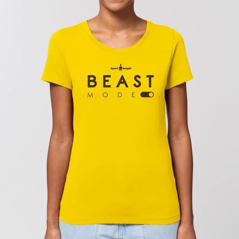 Sport-Knight® Damen Fitness T-Shirt "Beast Mode On" Organisch Premium