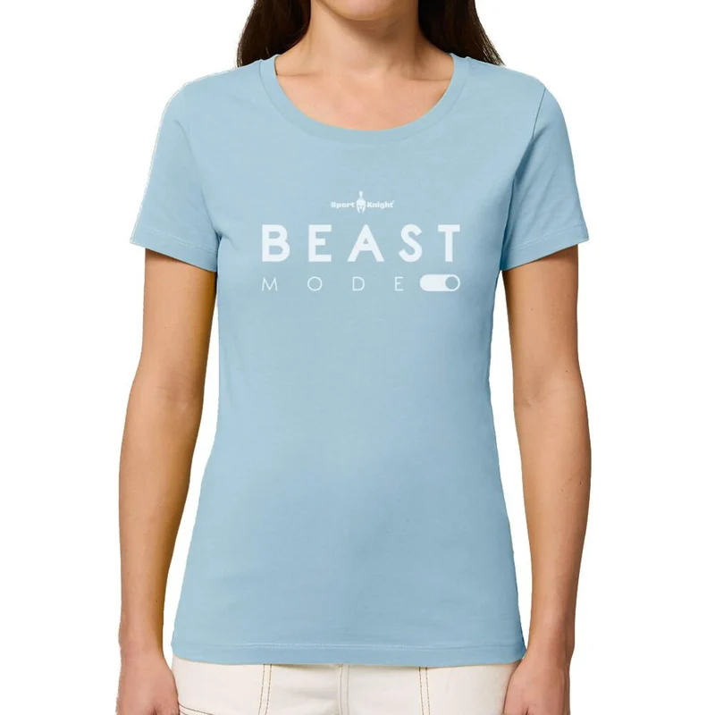 Sport-Knight® Damen Fitness T-Shirt "Beast Mode On" Organisch Premium