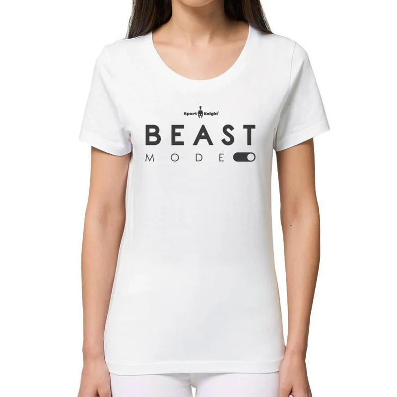 Sport-Knight® Damen Fitness T-Shirt "Beast Mode On" Organisch Premium