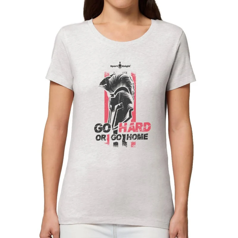 Sport-Knight® Damen Fitness T-Shirt "Go Hard or Go Home" Organisch Premium