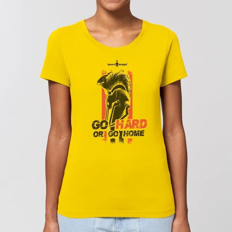 Sport-Knight® Damen Fitness T-Shirt "Go Hard or Go Home" Organisch Premium