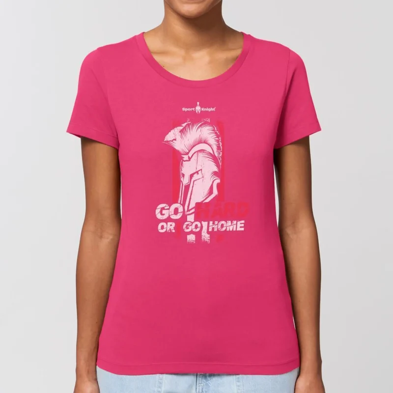 Sport-Knight® Damen Fitness T-Shirt "Go Hard or Go Home" Organisch Premium