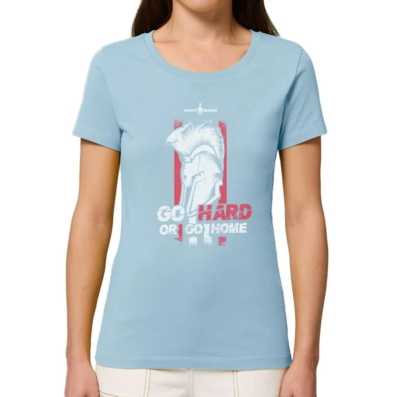 Sport-Knight® Damen Fitness T-Shirt "Go Hard or Go Home" Organisch Premium