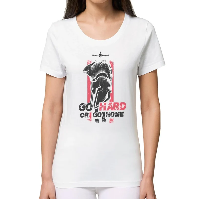 Sport-Knight® Damen Fitness T-Shirt "Go Hard or Go Home" Organisch Premium