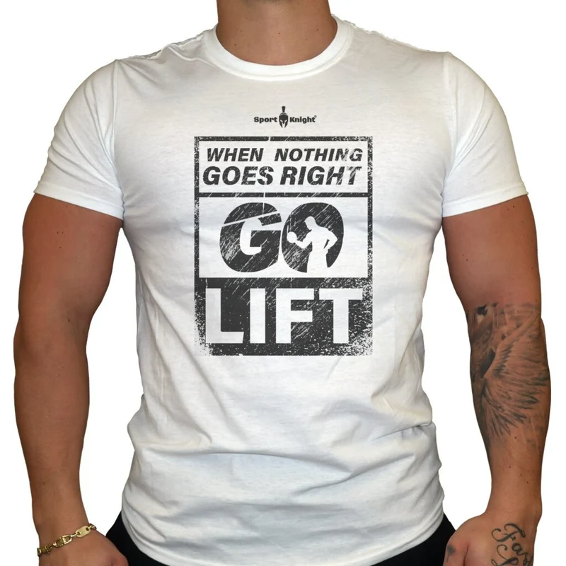 Sport-Knight® Herren Fitness T-Shirt "When Nothing Goes Right Go Lift"